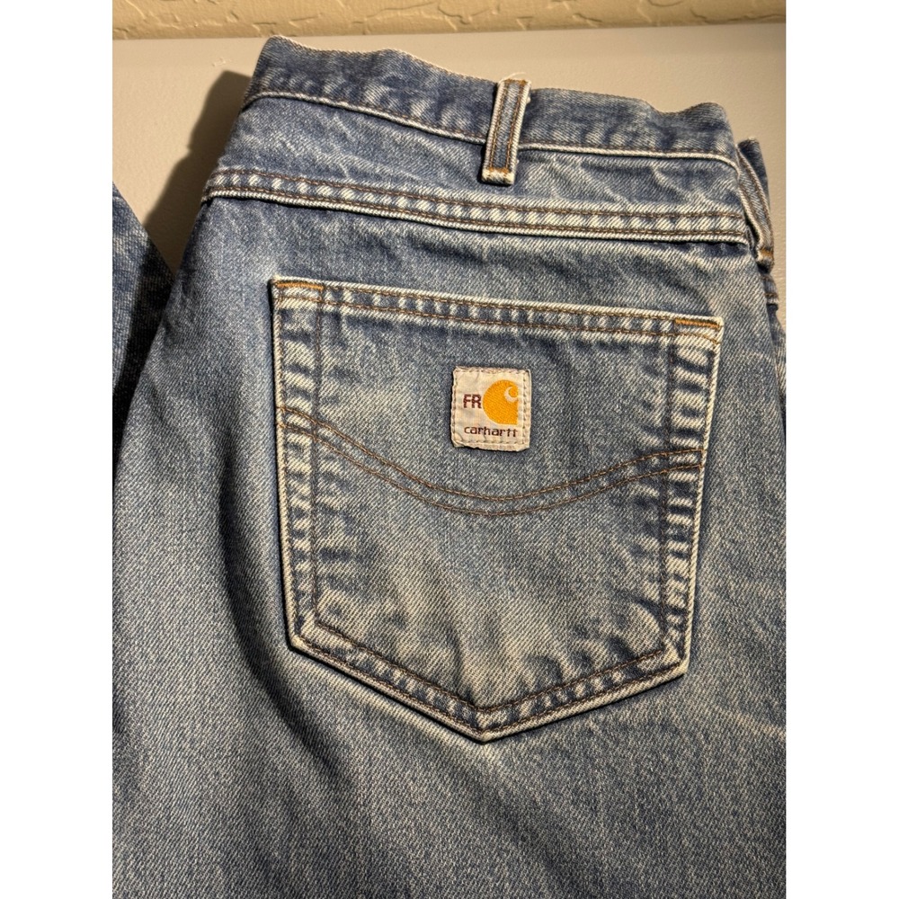 Carhartt Men’s Light Wash Blue Straight Denim Jeans